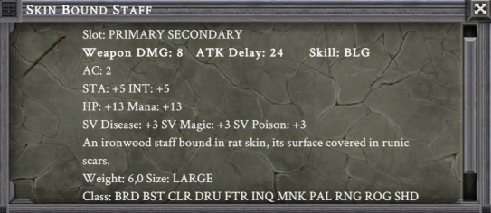 SKIN BOUND STAFF item card
